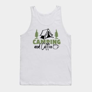 Camping And Coffee Design Tank Top